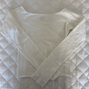 Brandy Melville Off-White Long Sleeve Top